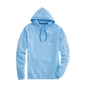 Long-Sleeve Vintage Whale Hoodie Pocket T-Shirt